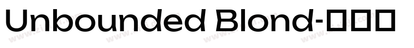 Unbounded Blond字体转换